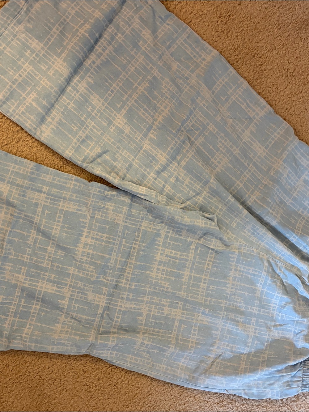 Threads 4 Thought Pale Blue Grid-Print Wide Leg Pants - Picture 4 of 4